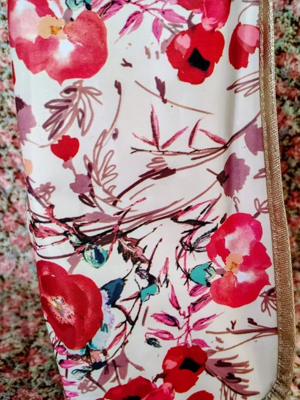 NWT Primrose Hill London Travel Cosmetics Tote Bag w/Handle Flowers/Poppies